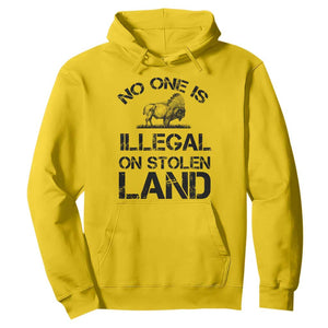 Native American Buffalo Graphic Hoodie No One Is Illegal On Stolen Land