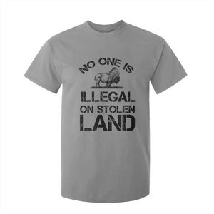 Native American Buffalo Graphic T Shirt For Kid No One Is Illegal On Stolen Land