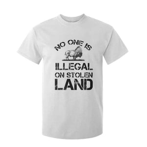 Native American Buffalo Graphic T Shirt For Kid No One Is Illegal On Stolen Land