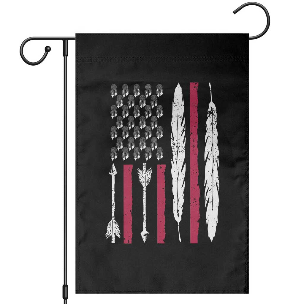 Vintage Native American Flag Garden Flag Dreamcatcher And Feather Graphic TS12 Black Print Your Wear