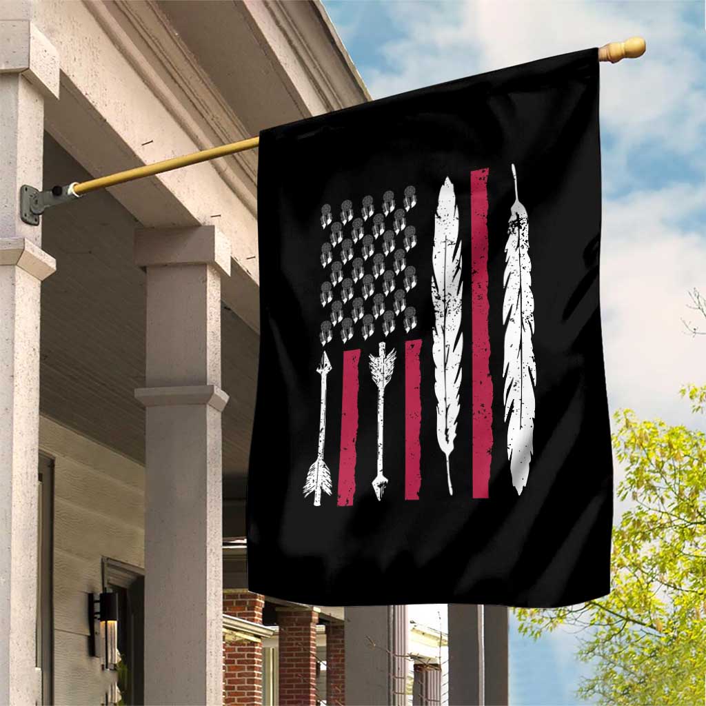 Vintage Native American Flag Garden Flag Dreamcatcher And Feather Graphic