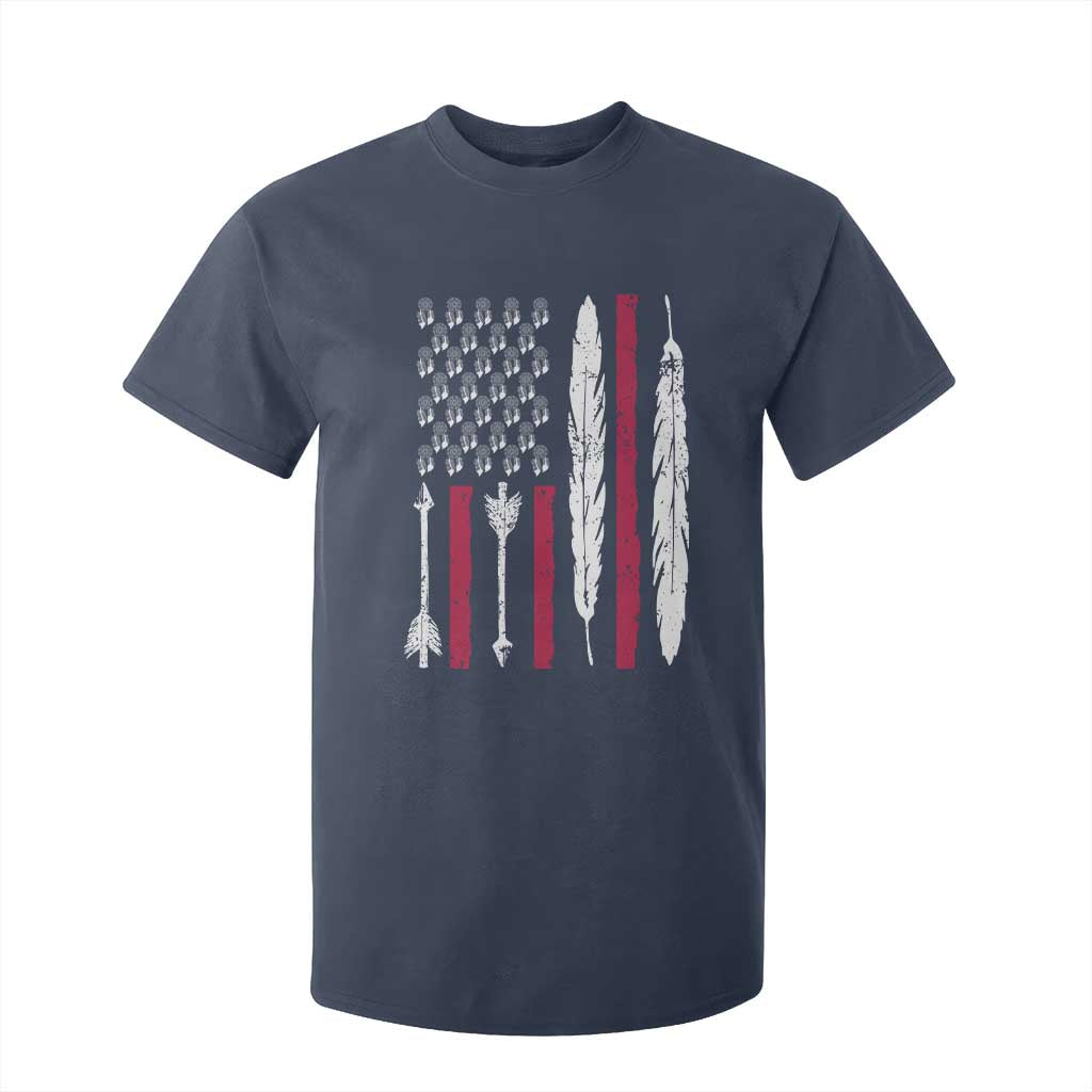 Vintage Native American Flag T Shirt For Kid Dreamcatcher And Feather Graphic