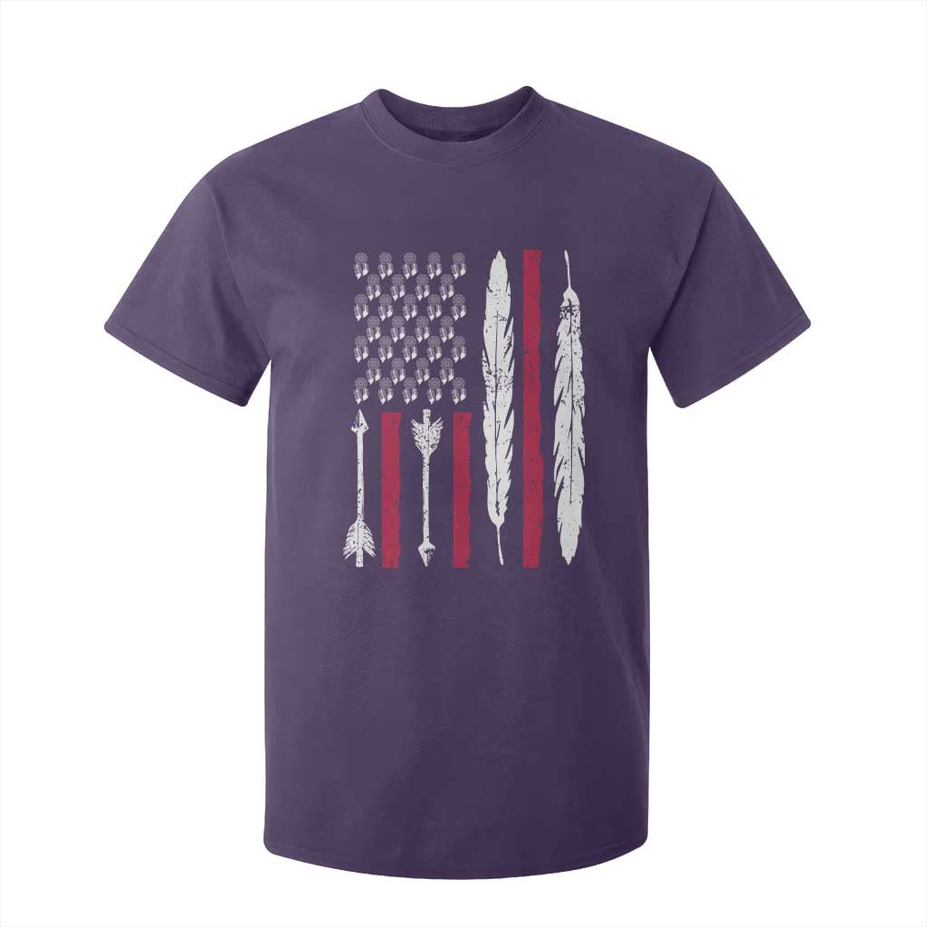 Vintage Native American Flag T Shirt For Kid Dreamcatcher And Feather Graphic