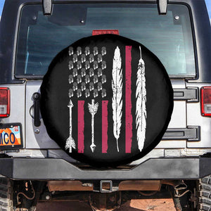 Vintage Native American Flag Spare Tire Cover Dreamcatcher And Feather Graphic