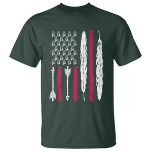 Vintage Native American Flag T Shirt Dreamcatcher And Feather Graphic