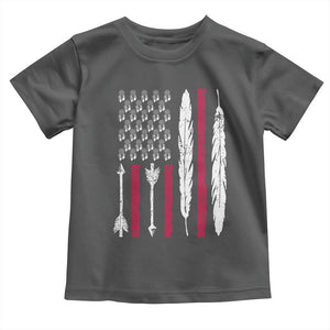 Vintage Native American Flag Toddler T Shirt Dreamcatcher And Feather Graphic