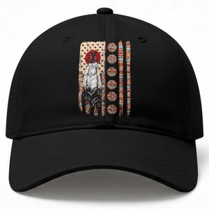 Proud Native American Flag Baseball Cap Tribal Sunflower Indigenous Peoples Day Gift