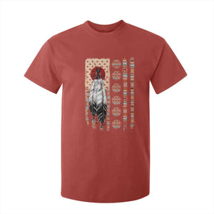 Proud Native American Flag T Shirt For Kid Tribal Sunflower Indigenous Peoples Day Gift