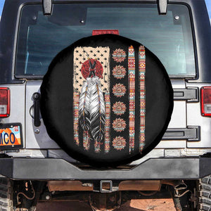 Proud Native American Flag Spare Tire Cover Tribal Sunflower Indigenous Peoples Day Gift