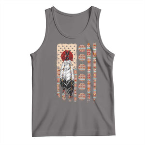Proud Native American Flag Tank Top Tribal Sunflower Indigenous Peoples Day Gift