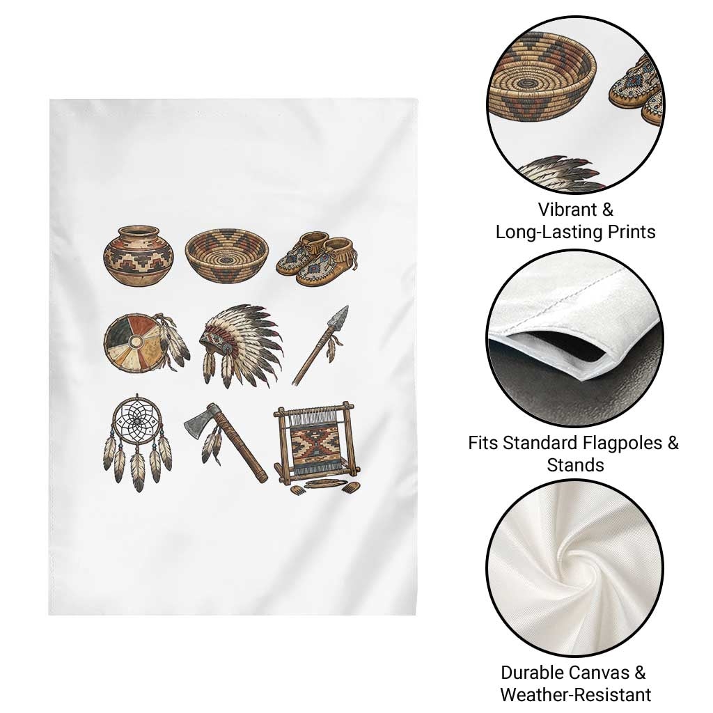 Indigenous Cultural Artifacts Garden Flag Native American Heritage Graphic