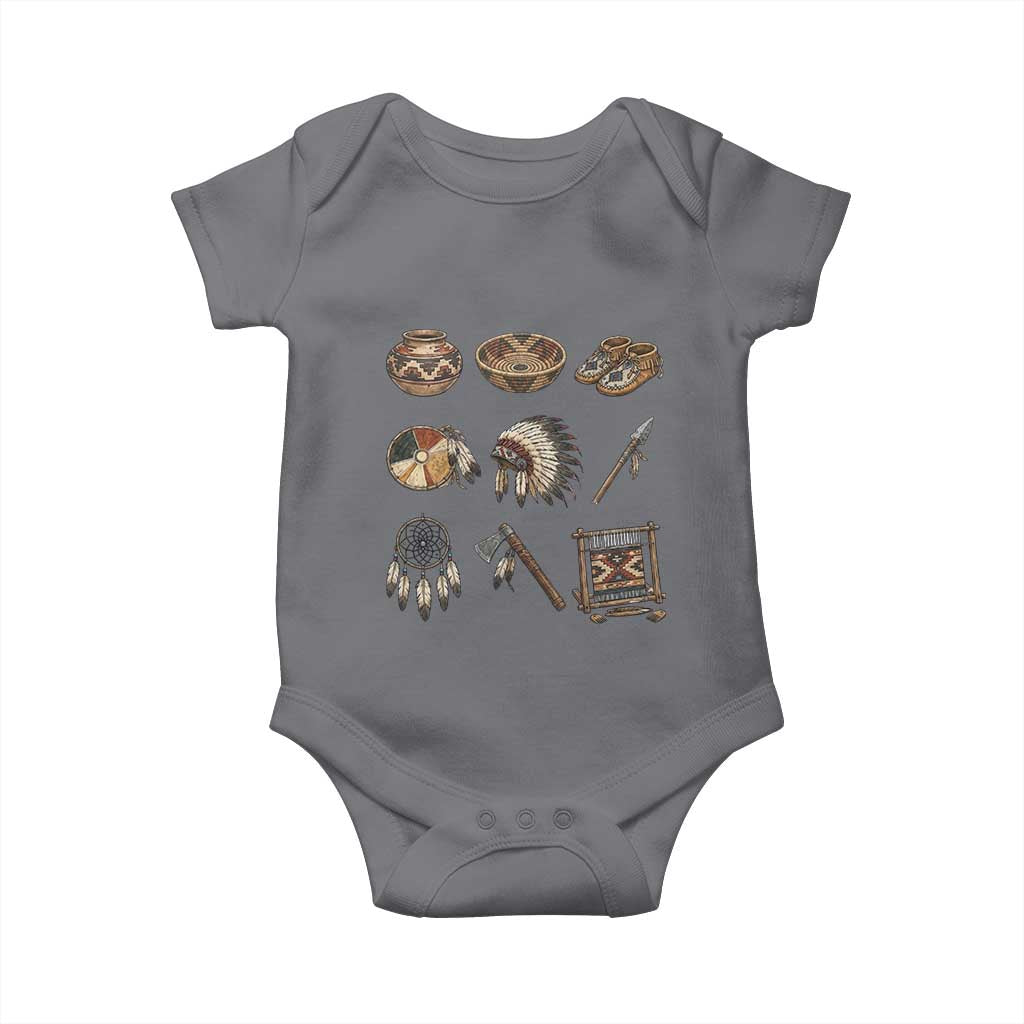 Indigenous Cultural Artifacts Baby Onesie Native American Heritage Graphic