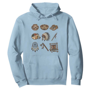 Indigenous Cultural Artifacts Hoodie Native American Heritage Graphic