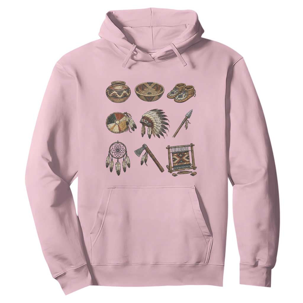 Indigenous Cultural Artifacts Hoodie Native American Heritage Graphic