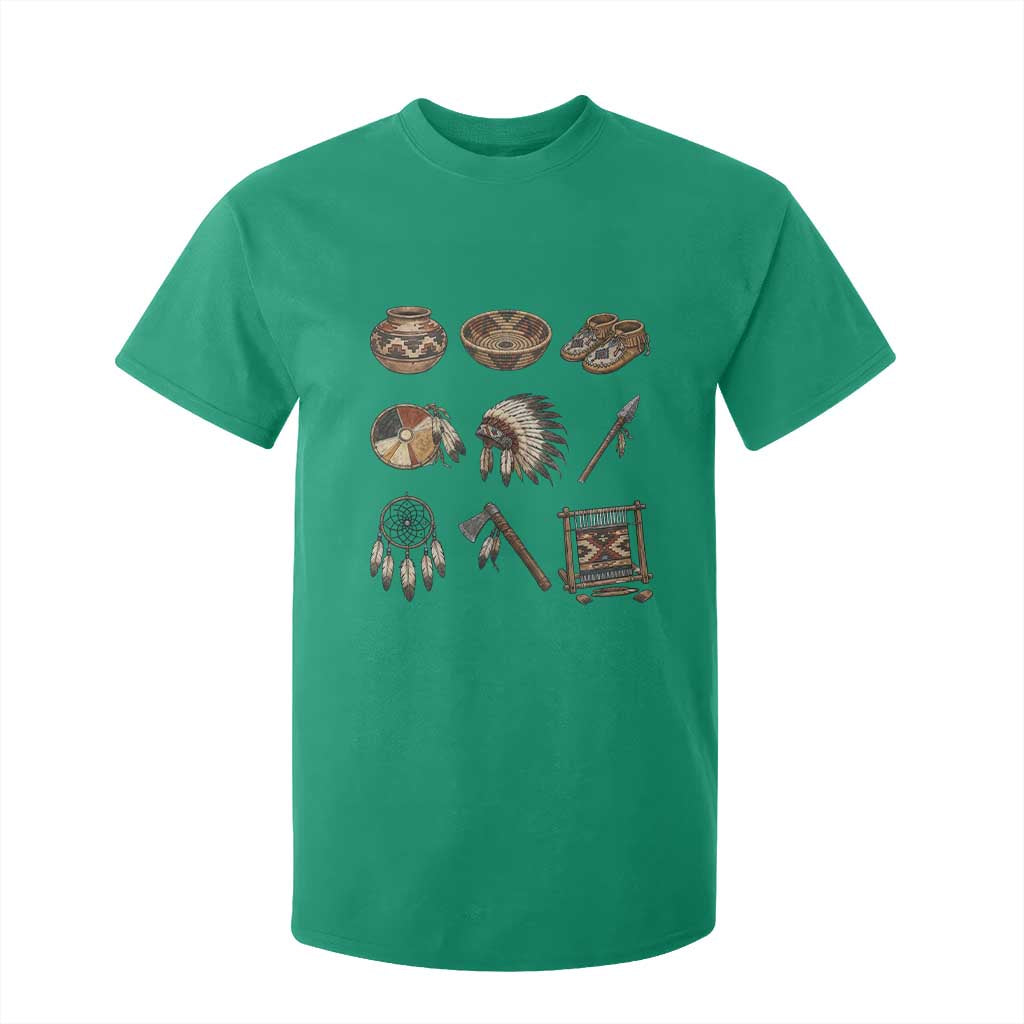 Indigenous Cultural Artifacts T Shirt For Kid Native American Heritage Graphic