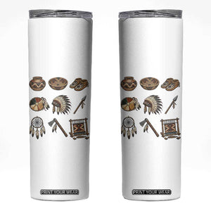 Indigenous Cultural Artifacts Skinny Tumbler Native American Heritage Graphic