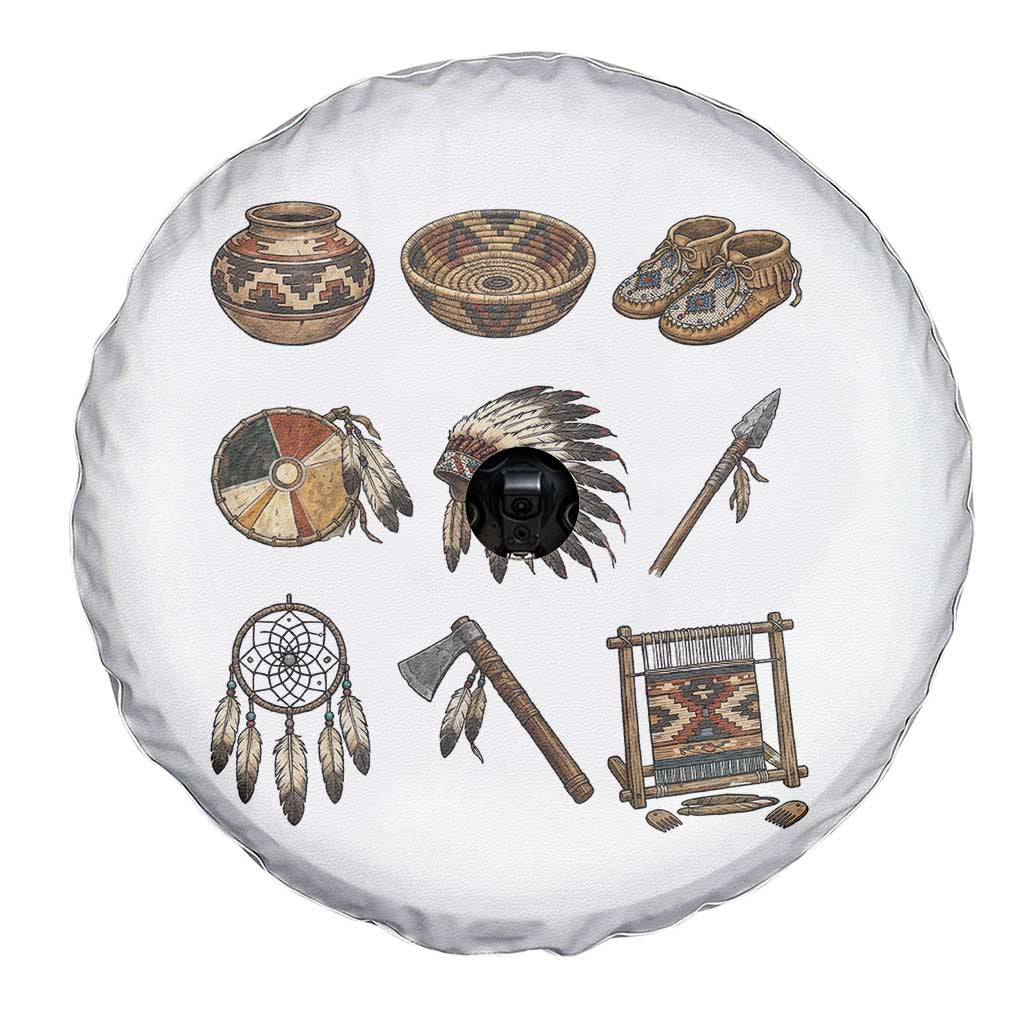 Indigenous Cultural Artifacts Spare Tire Cover Native American Heritage Graphic