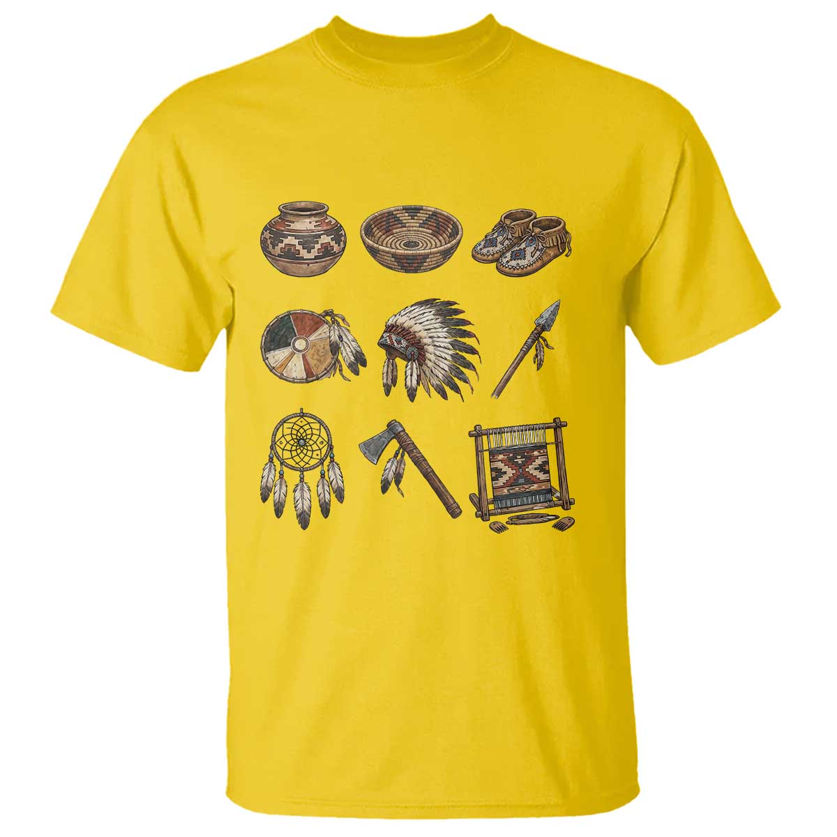 Indigenous Cultural Artifacts T Shirt Native American Heritage Graphic
