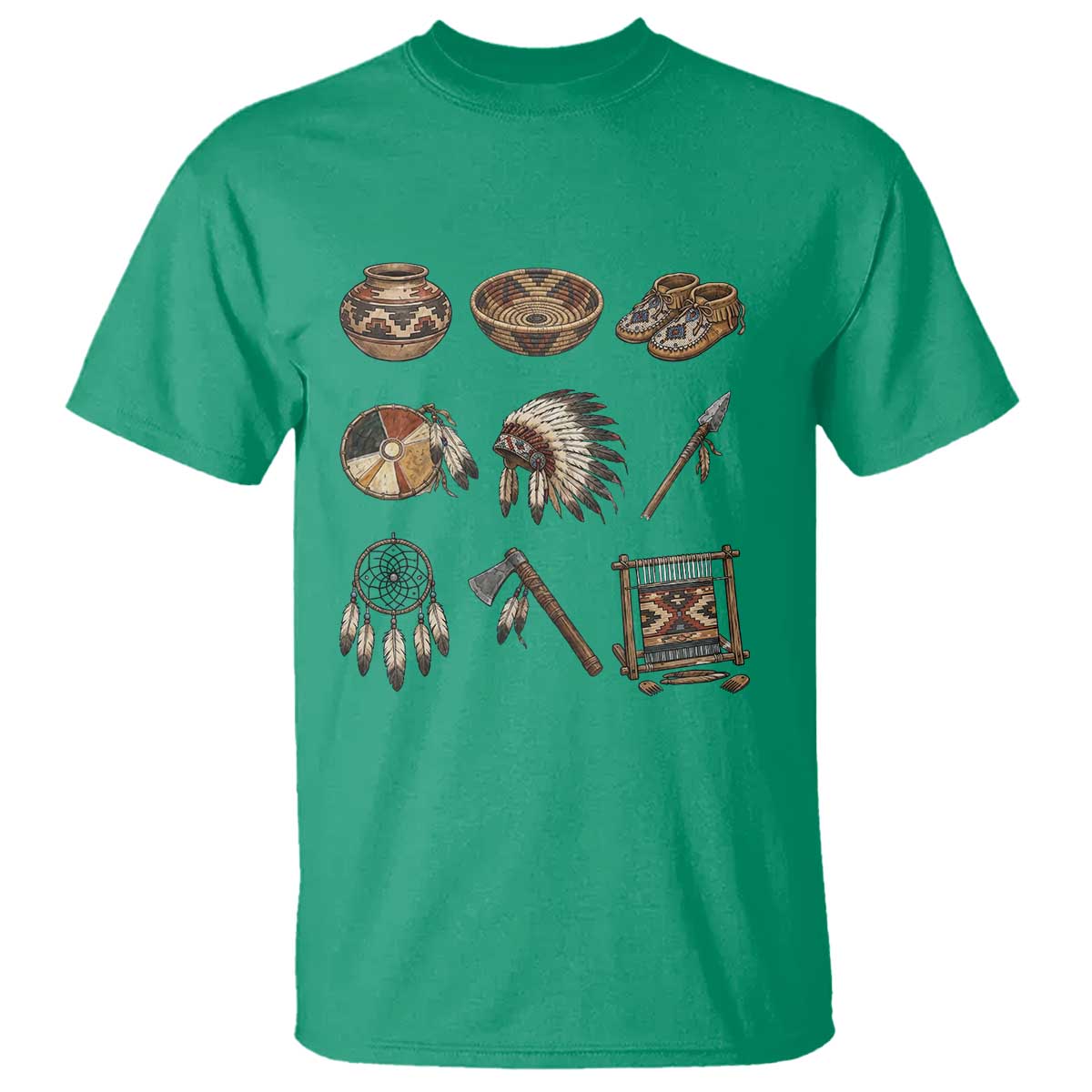 Indigenous Cultural Artifacts T Shirt Native American Heritage Graphic