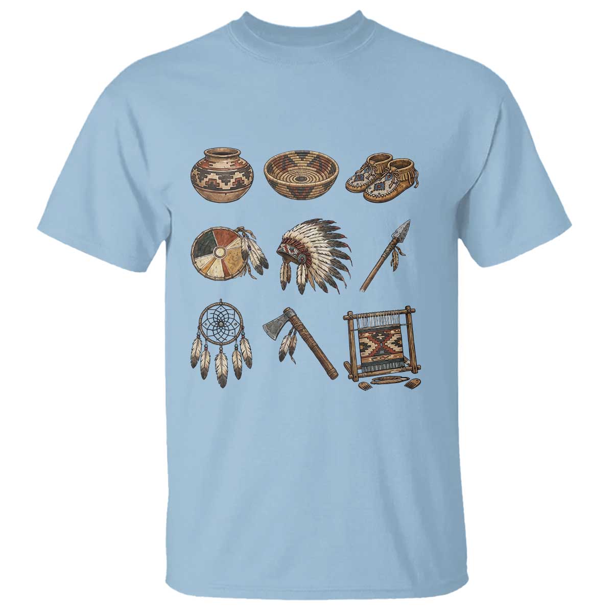 Indigenous Cultural Artifacts T Shirt Native American Heritage Graphic