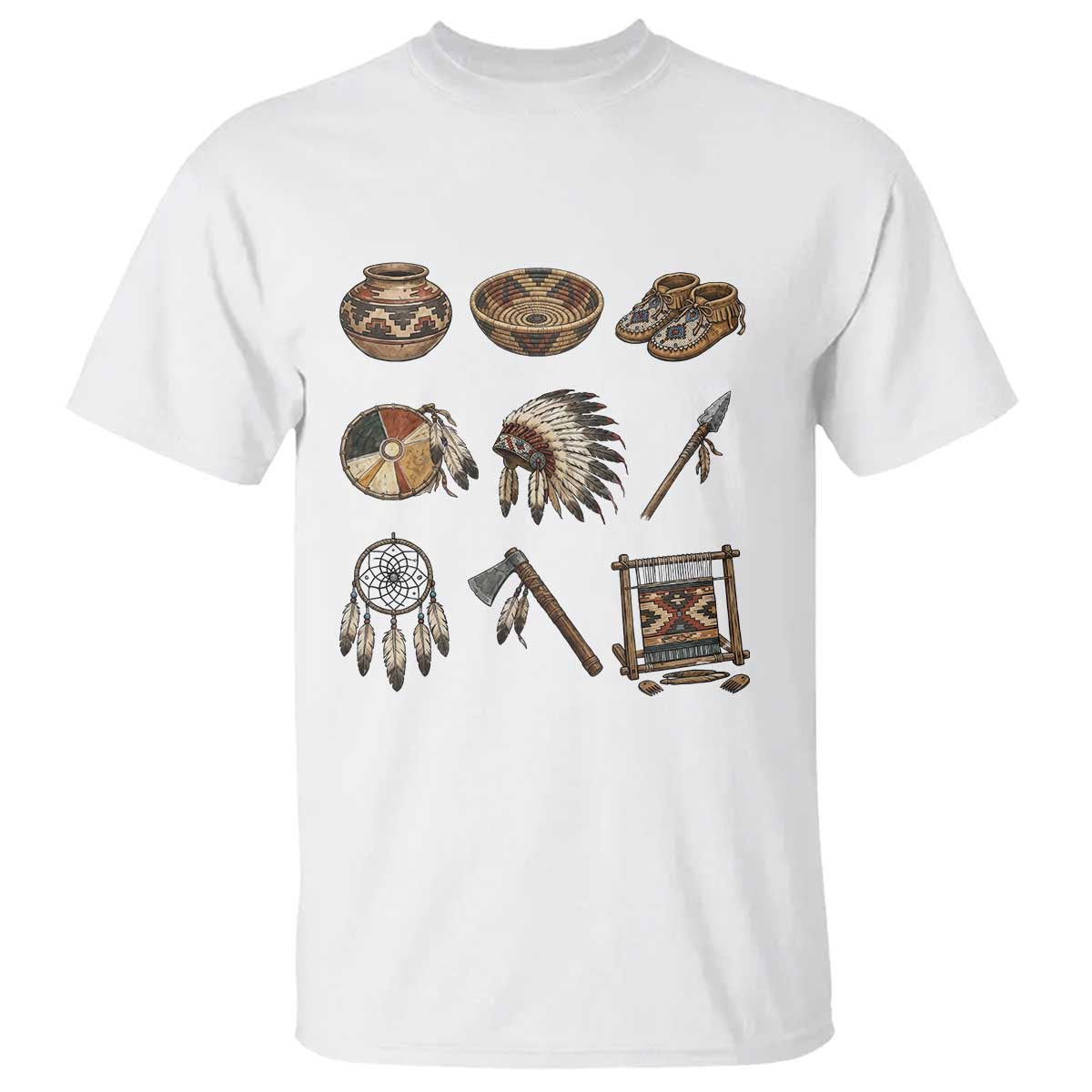 Indigenous Cultural Artifacts T Shirt Native American Heritage Graphic