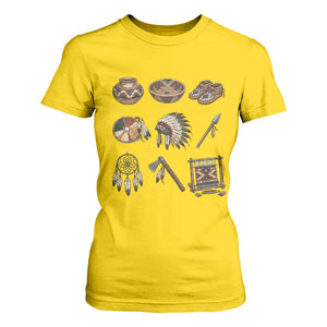 Indigenous Cultural Artifacts T Shirt For Women Native American Heritage Graphic