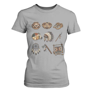 Indigenous Cultural Artifacts T Shirt For Women Native American Heritage Graphic
