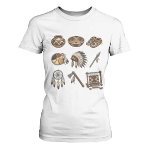 Indigenous Cultural Artifacts T Shirt For Women Native American Heritage Graphic