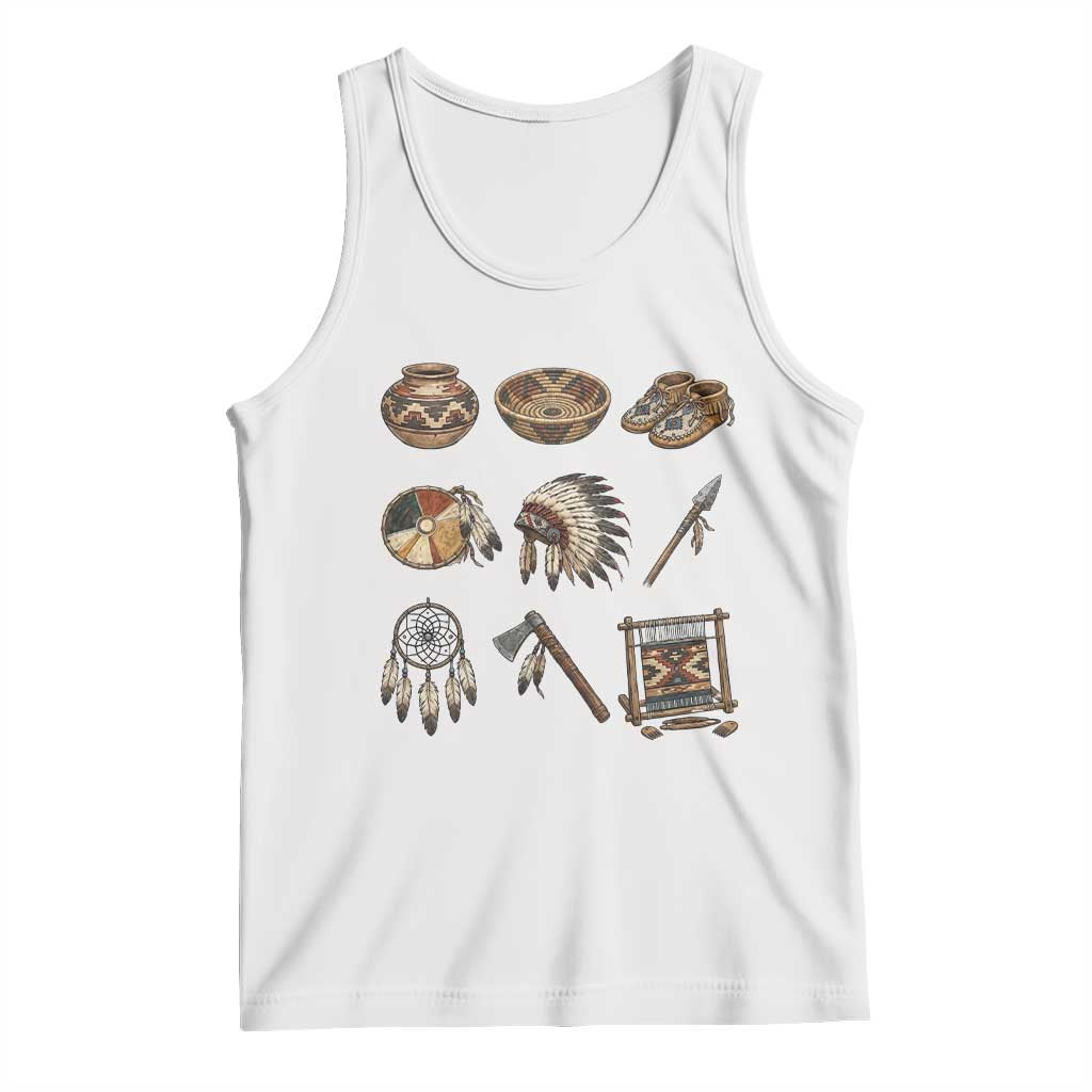 Indigenous Cultural Artifacts Tank Top Native American Heritage Graphic