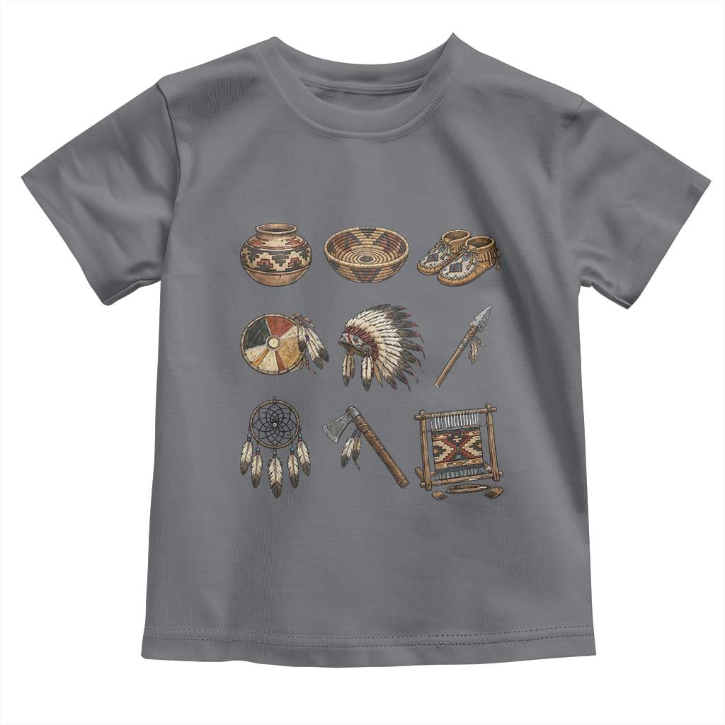 Indigenous Cultural Artifacts Toddler T Shirt Native American Heritage Graphic