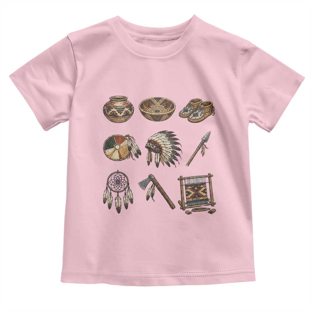 Indigenous Cultural Artifacts Toddler T Shirt Native American Heritage Graphic
