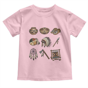Indigenous Cultural Artifacts Toddler T Shirt Native American Heritage Graphic