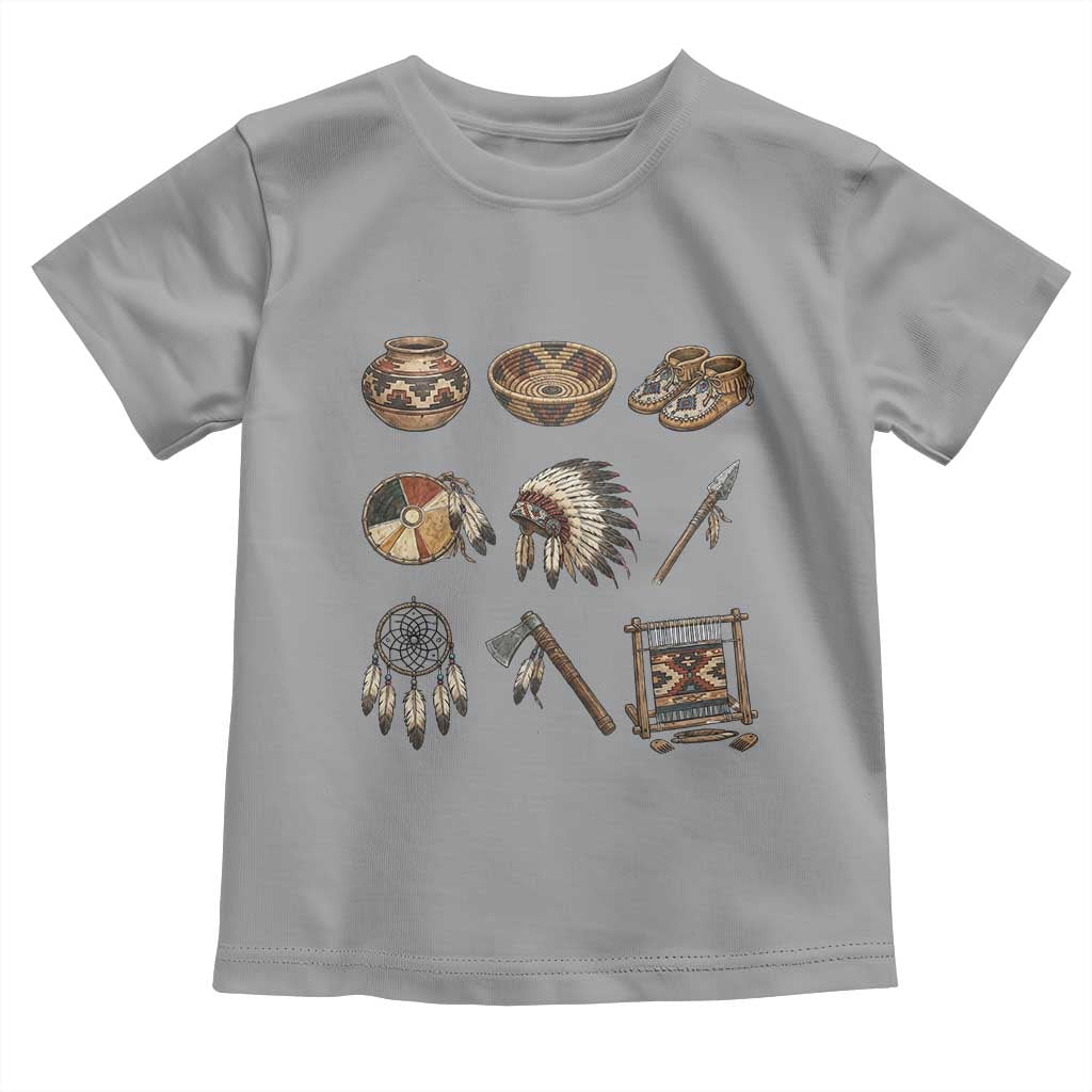 Indigenous Cultural Artifacts Toddler T Shirt Native American Heritage Graphic