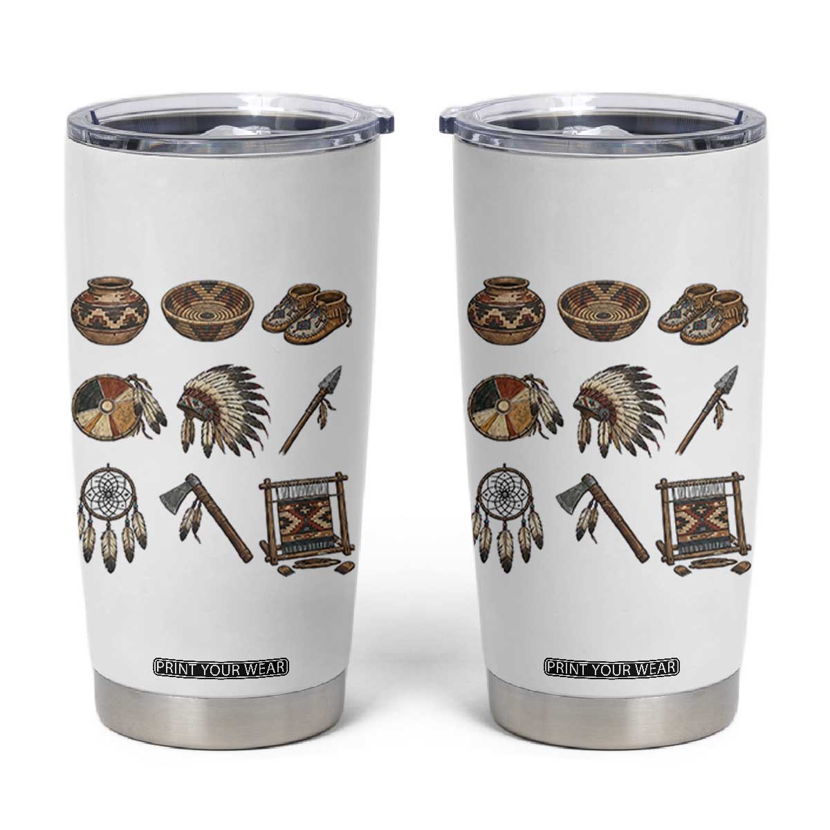 Indigenous Cultural Artifacts Tumbler Cup Native American Heritage Graphic