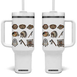 Indigenous Cultural Artifacts Tumbler With Handle Native American Heritage Graphic