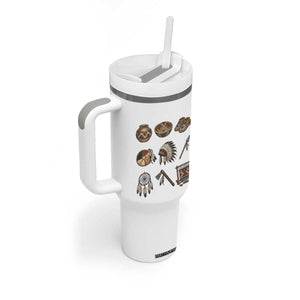 Indigenous Cultural Artifacts Tumbler With Handle Native American Heritage Graphic