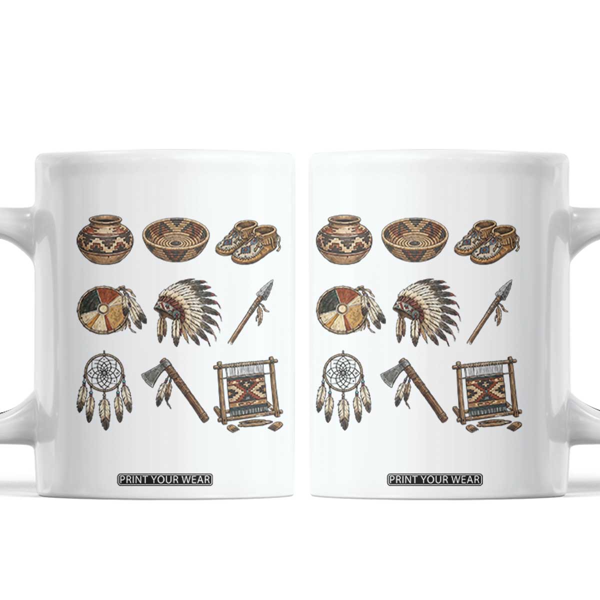 Indigenous Cultural Artifacts Coffee Mug Native American Heritage Graphic