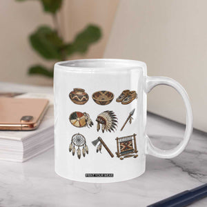 Indigenous Cultural Artifacts Coffee Mug Native American Heritage Graphic