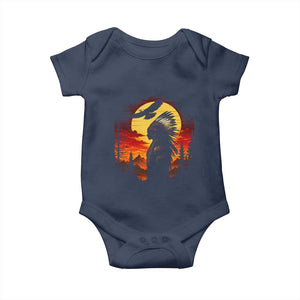 Vintage Native American Warrior Baby Onesie Indigenous Heritage Pride