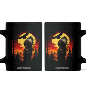 Vintage Native American Warrior Coffee Mug Indigenous Heritage Pride