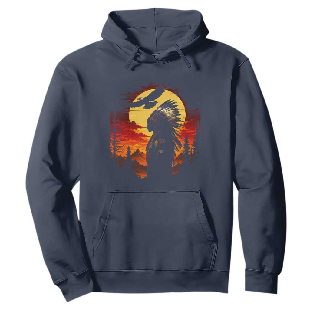Vintage Native American Warrior Hoodie Indigenous Heritage Pride