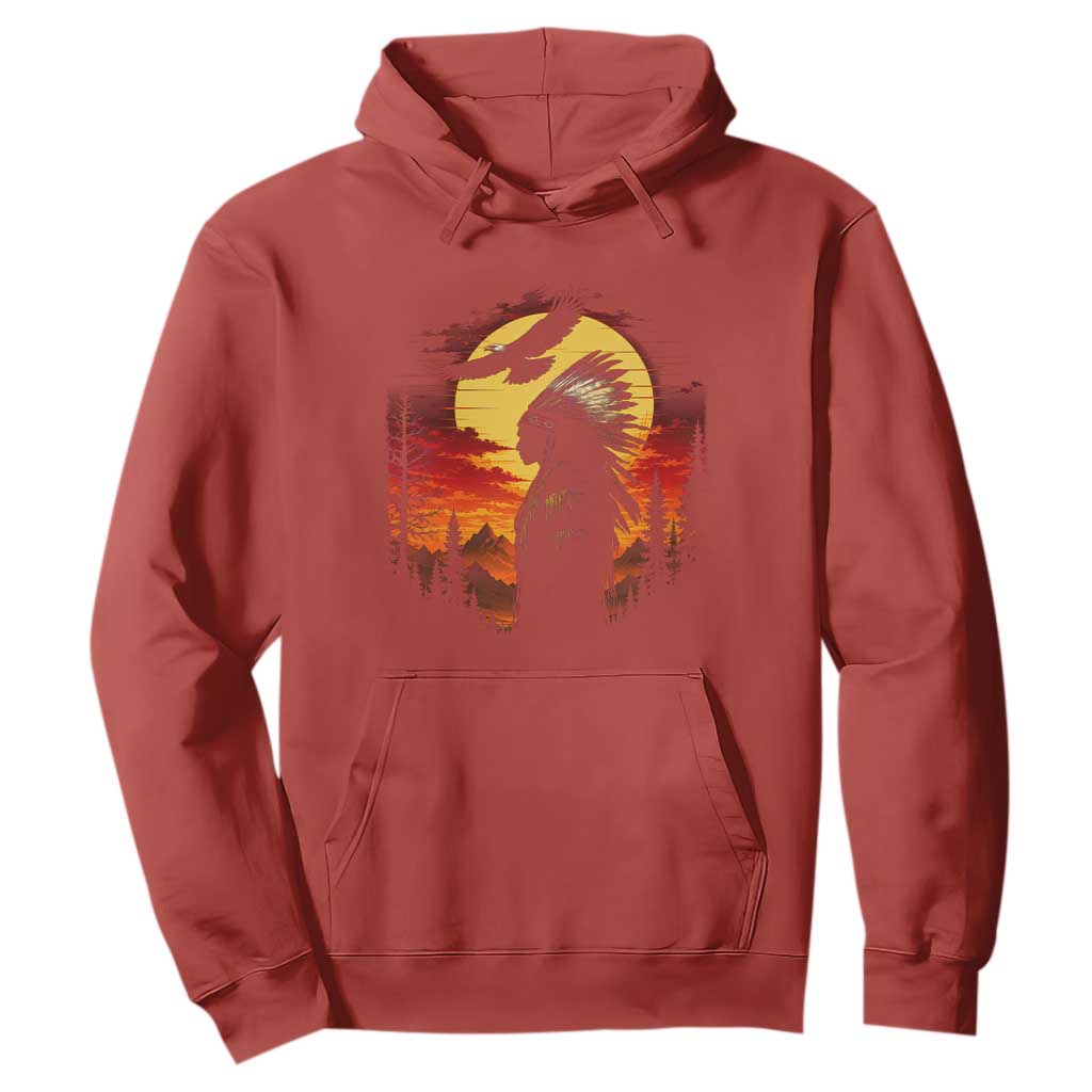 Vintage Native American Warrior Hoodie Indigenous Heritage Pride