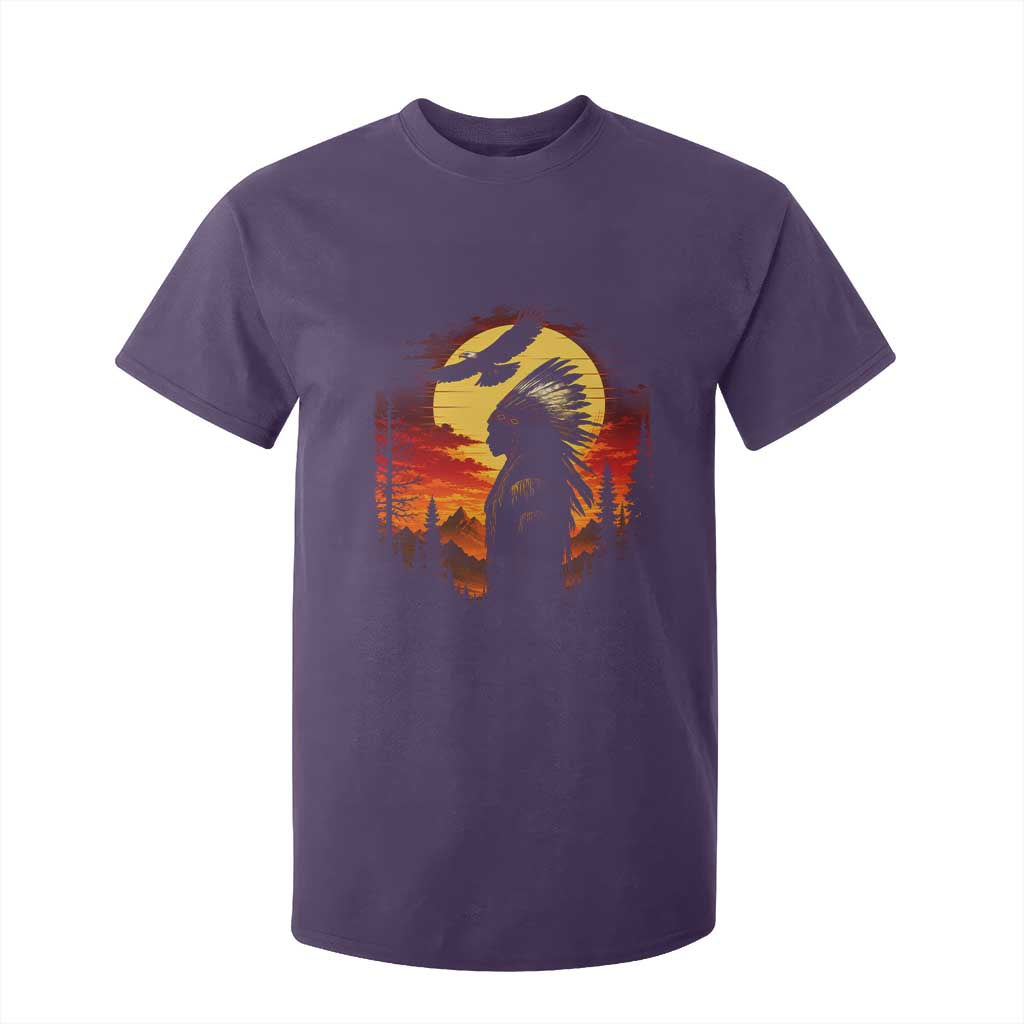 Vintage Native American Warrior T Shirt For Kid Indigenous Heritage Pride