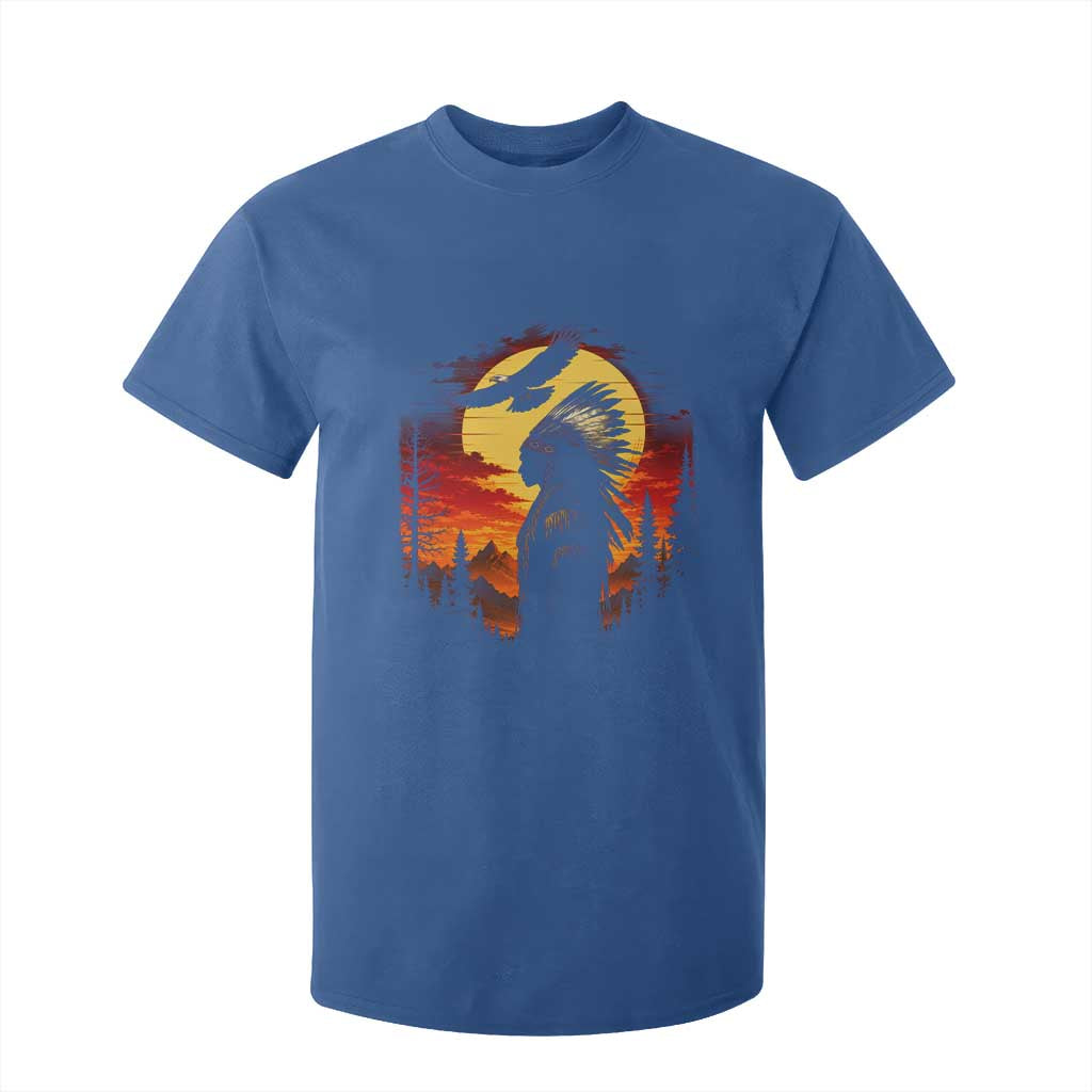 Vintage Native American Warrior T Shirt For Kid Indigenous Heritage Pride