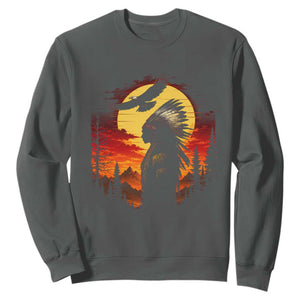 Vintage Native American Warrior Sweatshirt Indigenous Heritage Pride