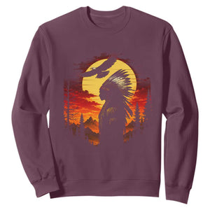 Vintage Native American Warrior Sweatshirt Indigenous Heritage Pride