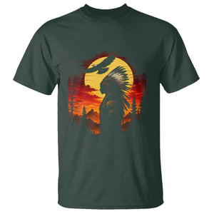 Vintage Native American Warrior T Shirt Indigenous Heritage Pride