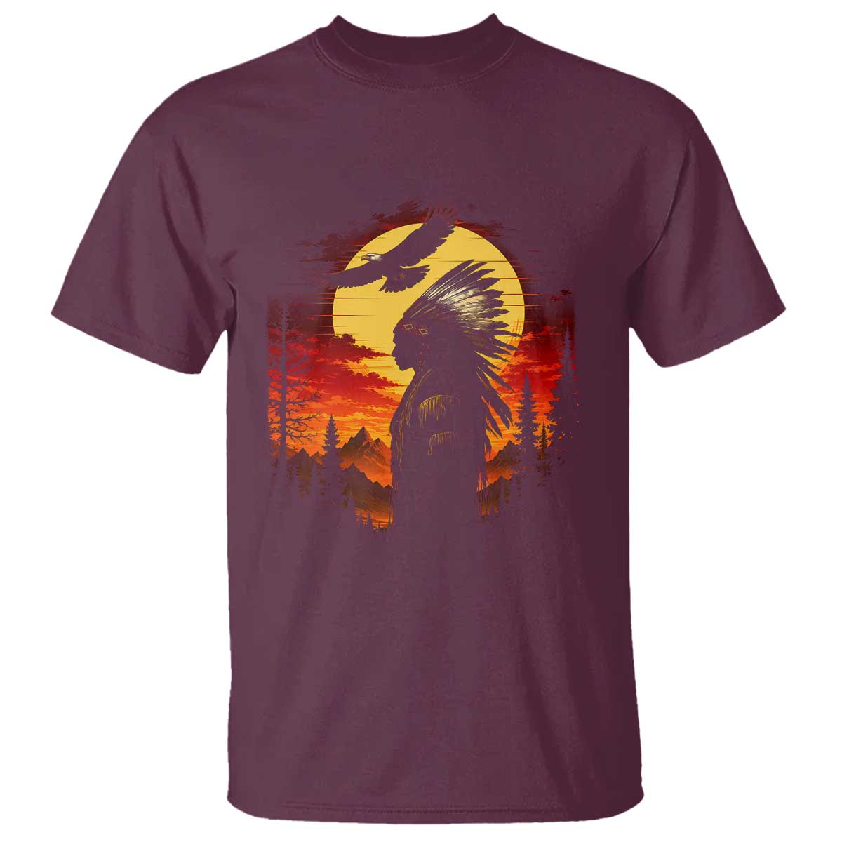 Vintage Native American Warrior T Shirt Indigenous Heritage Pride