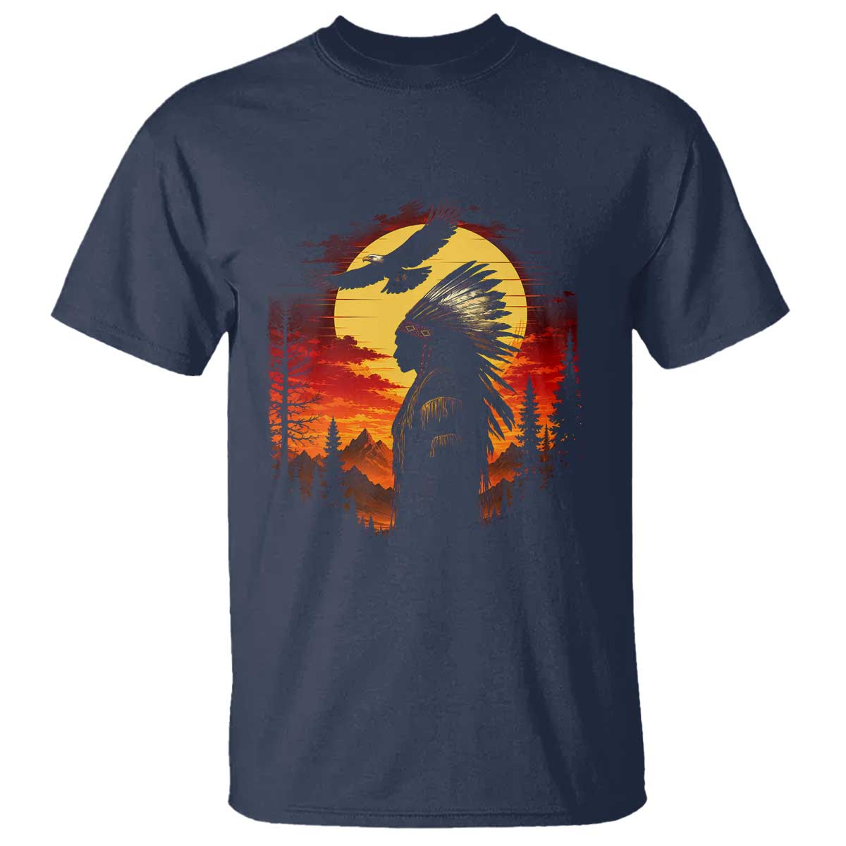 Vintage Native American Warrior T Shirt Indigenous Heritage Pride