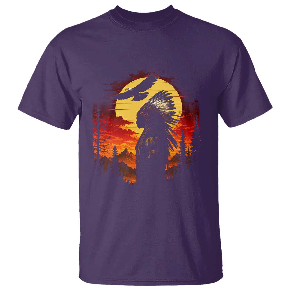 Vintage Native American Warrior T Shirt Indigenous Heritage Pride
